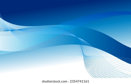 blue light lines wave curves soft gradient abstract background