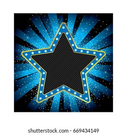 blue light marquee star