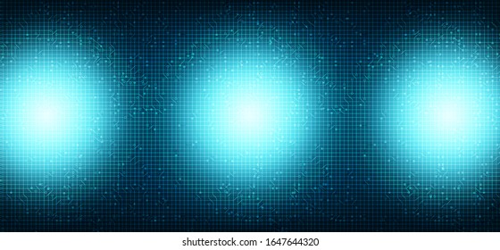 Blue Light Microchip on Technology Background,Hi-tech Digital and security Concept design,Free Space For text in put,Vector illustration.