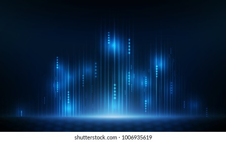 Blue light network background. Vector illustration.