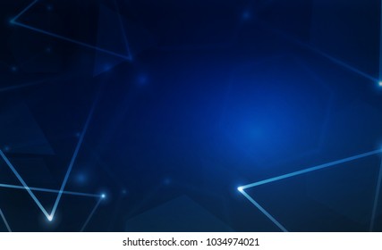 Blue light network background. Vector illustration.