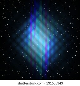 blue light in the night sky
