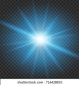 Blue light on gray background illustration