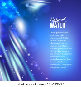 Blue light over sky, abstract background. Vector illustration, eps 10, contains transparencies.