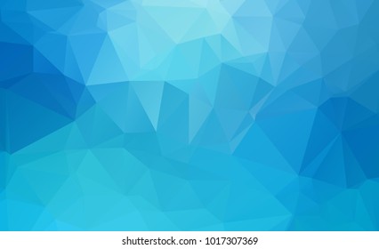 Blue Light Polygonal Low polygon Triangle Pattern Background