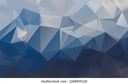 Blue Light Polygonal Low polygon Triangle Pattern Background