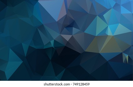 Blue Light Polygonal Low polygon Triangle Pattern Background