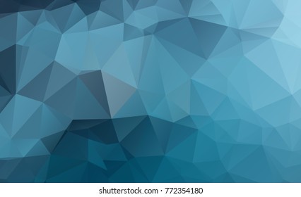 Blue Light Polygonal Low polygon Triangle Pattern Background