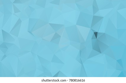 Blue Light Polygonal Low polygon Triangle Pattern Background