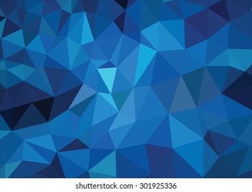 blue light polygonal mosaic background, Vector illustration, Business design templates