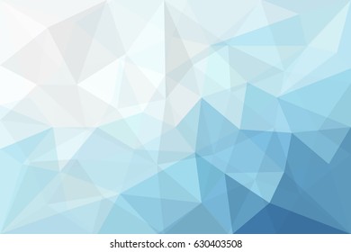 Blue Light Polygonal Mosaic Background for Business Design Template