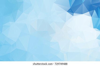 Blue Light Polygonal Mosaic Background, Vector illustration, Business Design wall background with vignette