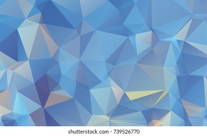 Blue Light Polygonal Mosaic Background, Vector illustration, Business Design wall background with vignette