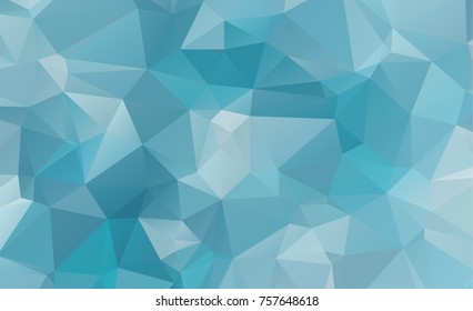 Blue Light Polygonal Mosaic Background, Vector illustration, Business Design wall background with vignette