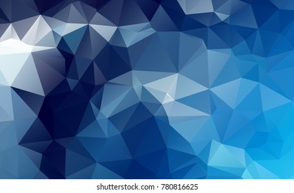 Blue Light Polygonal Mosaic Background, Vector illustration, Business Design wall background with vignette