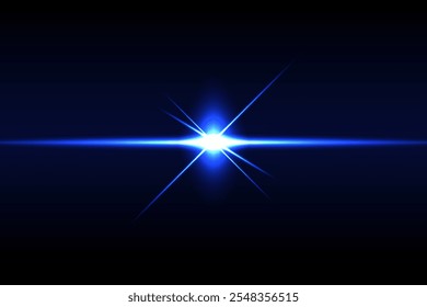 Brillo azul del rayo de luz, fondo Abstractas del movimiento de la velocidad