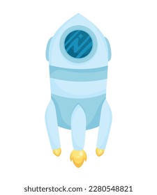 blue light rocket start up icon