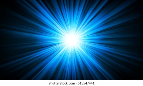 Blue light shining from darkness 16:9 Aspect Ratio Vector illustration