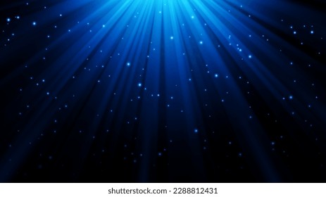 Blue Light Shining with Sparks. Vector Illustration