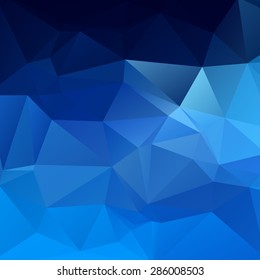 Blue and light blue  sky or deep ocean abstract geometric rumpled triangular low poly style vector illustration graphic background