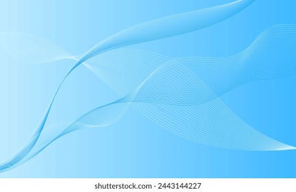 luz azul líneas suaves ondas curvas con gradiente suave fondo abstracto
