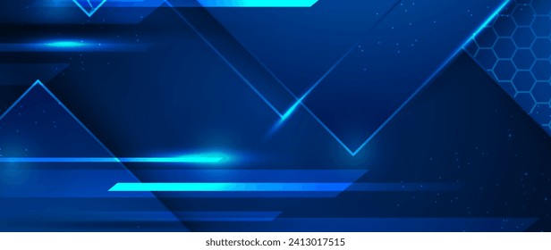 Blue light speed digital background vector design in eps 10