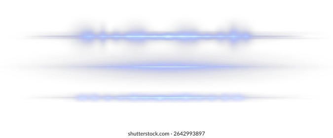 Blue light speed line, light motion glow glowing this neon flash PNG Overlay features a soft LED trail and blur effect on a transparent background, ideal for dynamic design accents.