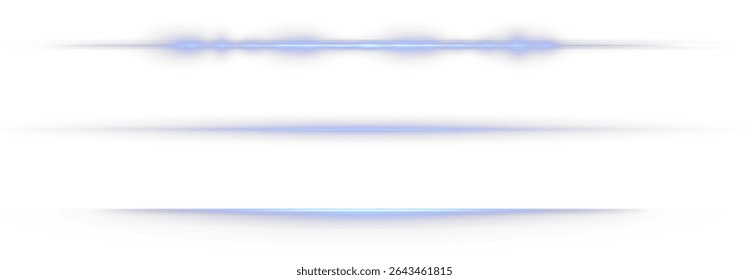 Blue light speed line, light motion glow glowing this neon flash PNG Overlay features a soft LED trail and blur effect on a transparent background, ideal for dynamic design accents.