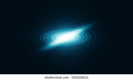 Blue Light Spiral Black hole on Galaxy background with Milky Way spiral,Universe and starry concept desig,vector