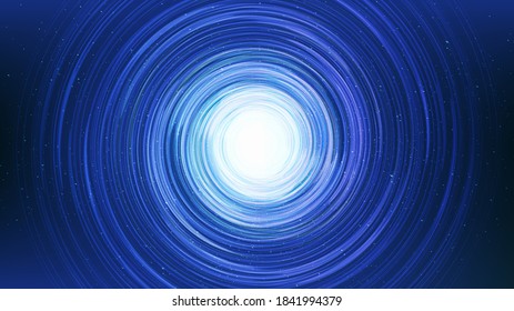 Blue Light Spiral on Galaxy background with Milky Way spiral,Universe and starry concept desig,vector