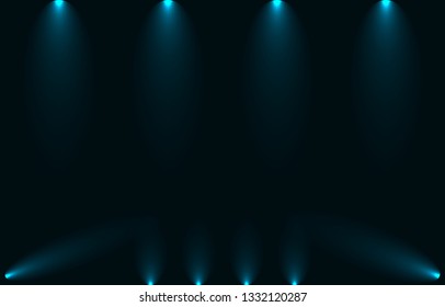 blue light spots abstract background. vecotor illustration.