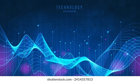 Blue light streak, fiber optic, speed line, futuristic background for 5g or 6g technology wireless data transmission, high-speed internet in abstract. internet network concept. vector design.