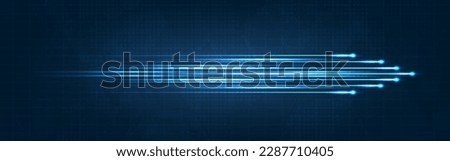 Blue light streak, fiber optic, speed line, futuristic background for 5g or 6g technology wireless data transmission, high-speed internet in abstract. internet network concept. vector design.