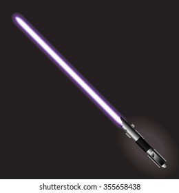 Blue light sword. Vector illustration.