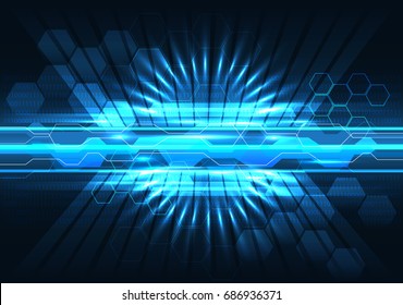 Blue light technology design modern futuristic creative background vector illustration.