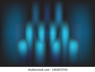 blue light that illuminates the darkness