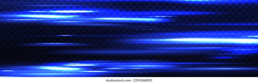 Trayecto de luz azul, velocidad de onda, giro de línea de traza. Ondas espumosas con efecto claro aisladas sobre un fondo transparente. Partículas mágicas de polvo brillantes. Brillante rastro de polvo brillante.	