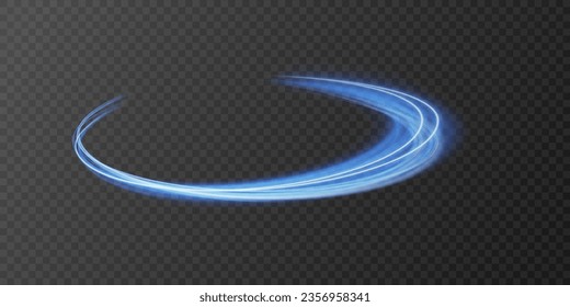Trayecto de luz azul, velocidad de onda, giro de línea de traza