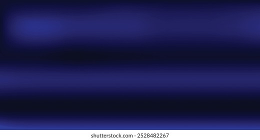 Blue Light Trails, Long Time Exposure Motion Blur Effect, Vector Illustration