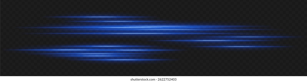 Blue light trails with offset layers express acceleration, urgency, and aggressive energy often seen in action-style digital visuals.