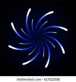 Blue light twisted, Suitable for product advertising, product design, and other. Vector illustration