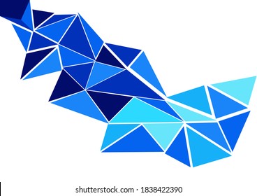 Blue light vector abstract geometric background and modern white color, new background. Geometric background in Origami style with gradient.