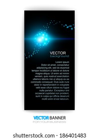 blue light vector banner