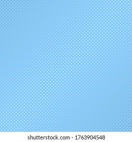 Blue Light Vector Halftone Background. Digital Diagonal Gradient. Abstract Background With Circles, Dots, Dots. Bitmap. Futuristic Panel Vector Illustration.