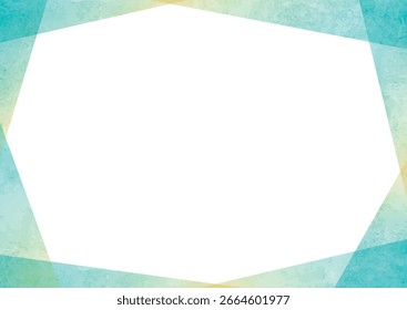 Blue and light blue watercolor background frame