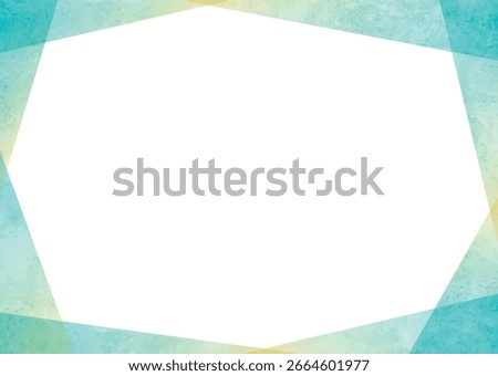 Blue and light blue watercolor background frame