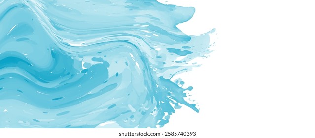 Blue light watercolor background, texture paper. eps10