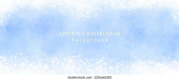 Blue light Watercolor background. Wallpaper design with hand painted watercolor stains. Vector illustration for prints, cover background, banner, poster, cover, brochure and invitation cards