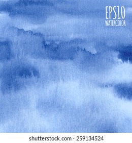 Blue light watercolor striped gradient abstract vector background