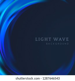 Blue light wave border background